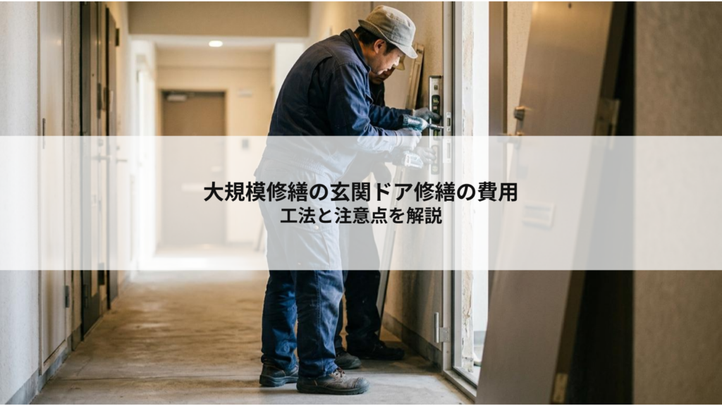 大規模修繕の玄関ドア修繕の費用はどれくらい？工法と注意点を解説