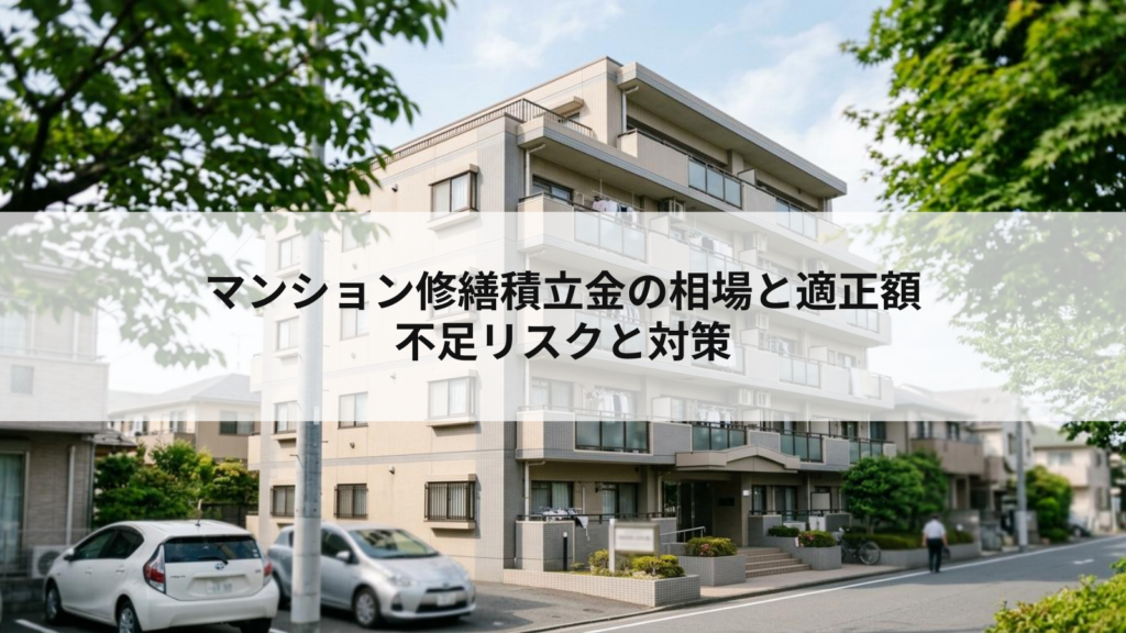 マンション修繕積立金の相場と適正額 不足リスクと対策